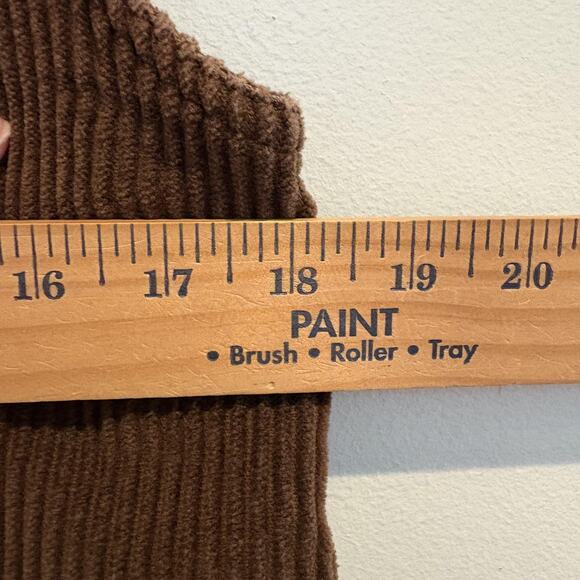 Vintage Express Dress Womens Small Brown Corduroy Jumper Side Buttons 90s - Picture 8 of 10